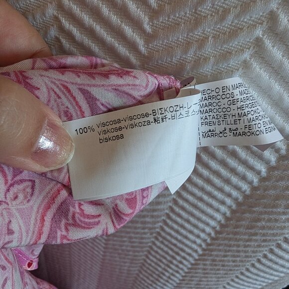 NWT Zara Women’s Pink Paisley Button-Up Dress, Size XS, Summer, Spring Feminine - Picture 10 of 11